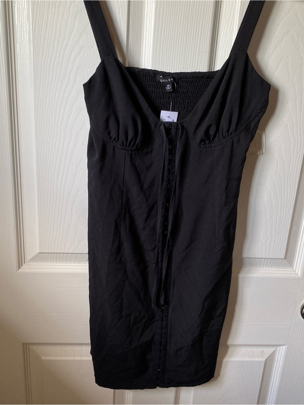 Kendall & Kylie Black mini Dress Women Size medium hook & eye closure NWT Pacsun